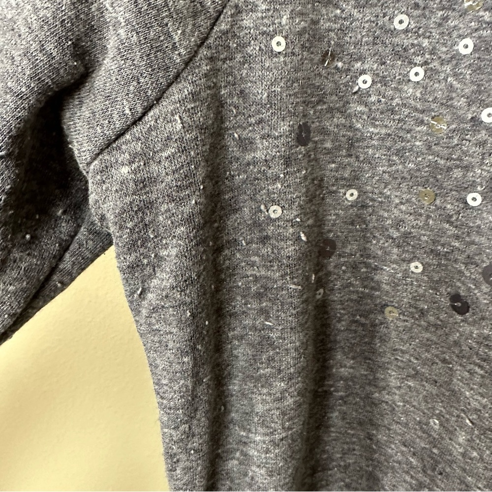 American Eagle Gray Pullover Sequined Sweatshirt … - image 6